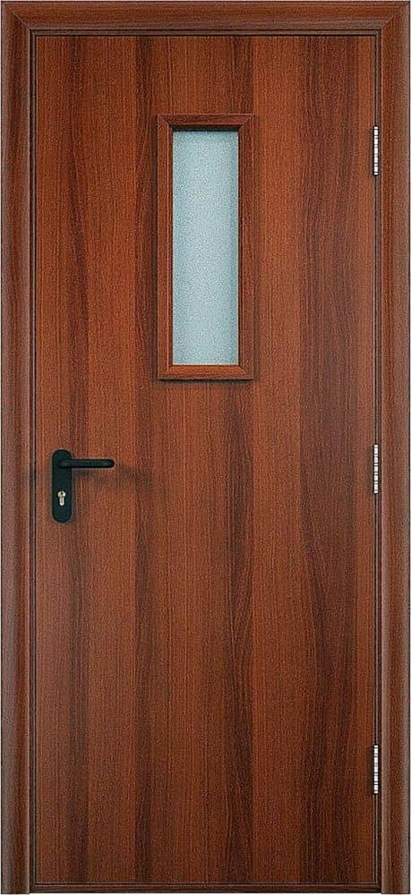 Противопожарная дверь со стеклом FT-90-4 - снаружи